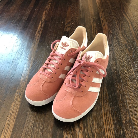 adidas Shoes - Millennial pink suede adidas gazelles
